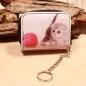 Preview: Geldbeutel mini - Kunstleder - Foto Katze - geldbeutel mini kinder katze baby wollknaeul bunt schlüsselring