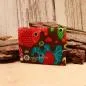 Preview: Geldbeutel mini - Stoff - 1 Fach braun Motiv Elefanten - geldbeutel mini kinder stoff 1fach druckknopf braun elefanten bunt
