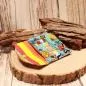 Preview: Geldbeutel mini - Stoff - 1 Fach blau Motiv Piraten - Schiff - geldbeutel mini kinder stoff 1fach druckknopf piraten schiff bunt
