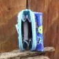 Preview: Geldbeutel mini abwaschbar dunkelblau mit bunter Monster Motiv