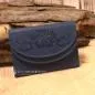 Preview: Geldbeutel mini aus blauem Leder