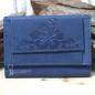 Preview: Geldbeutel mini aus blauem Leder
