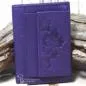 Preview: mini Geldbeutel Leder mit Blumen Motiv