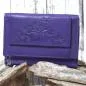 Preview: Geldbeutel mini aus lila farbigem Leder