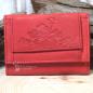 Preview: Geldbeutel mini aus rotem Leder