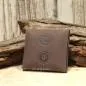 Preview: Geldbeutel mini Leder 1 Fach braun - geldbeutel mini leder knopfverschluss braun kleingeldbeutel
