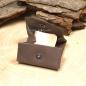 Preview: Geldbeutel mini Leder 1 Fach braun