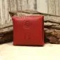Preview: Geldbeutel mini Leder 1 Fach rot - geldbeutel mini leder knopfverschluss rot kleingeldbeutel