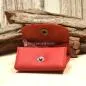 Preview: Geldbeutel mini Leder 1 Fach rot - geldbeutel mini leder knopfverschluss rot kleingeldbeutel