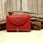 Preview: Mini Geldbeutel Geldbörse Portemonnais Leder Rot Baum Motiv Druckknopf 10cm