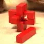 Preview: Geschicklichkeitsspiel Holz mit rote Balken - geschicklichkeitsspiel rot holz staebe