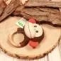 Preview: Greifling Affe Braun – Handgestrickter Beißring aus Holz & Stoff HickUps - greifling stoff holz beisring affe braun babyspielzeug gestrickt