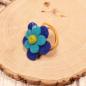 Preview: Haargummi Filz-Blume Blau – Buntes Haaraccessoire für Kinder