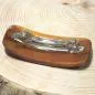 Preview: Haarspange aus Pflaumen Holz handgefertigt - haarspange holz haarklammer gross abgerundent rechteck pflaume