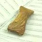 Preview: kleine Holz-Haarspange in Form einer Schleife