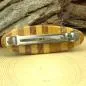 Preview: einzigartige Haarspange oval mit Schachbrett Muster
