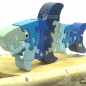 Mobile Preview: Hai Fisch als 3D Holz Puzzle