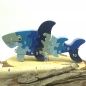 Mobile Preview: Blaues Puzzle Hai in 3 D mit Zahlen