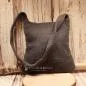 Preview: Umhängetasche filz grau Perlen bestickt - handtasche filz grau sterne perlen