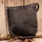 Preview: Umhängetasche filz grau gross Calla Blüte weiss - handtasche filz knopf perle gross reissverschluss kala bluete grau