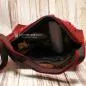 Preview: Umhängetasche filz rot - schwarz Bommeln pink/lila - handtasche filz xxl gross rot schwarz bommeln 1fach