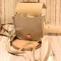 Preview: Offene Kindertasche mit einem großen Fach und goldenem Magnetknopf. Einhorntasche innen.