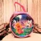 Preview: Runde rosa Einhorn Kindertasche Narnia Arcadia mit funkelndem Glitzereffekt, Reißverschluss und praktischem Tragegriff für Kinder
