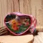 Preview: Runde rosa Einhorn Kindertasche Narnia Arcadia mit funkelndem Glitzereffekt, Reißverschluss und praktischem Tragegriff für Kinder