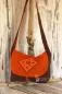 Preview: Handtasche in Erdtöne - Motiv Spirale - handtasche orange braun