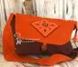 Preview: Handtasche in Erdtöne - Motiv Spirale - handtasche orange braun1