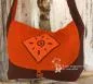 Preview: Handtasche in Erdtöne - Motiv Spirale - handtasche orange braun dina4
