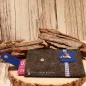Preview: Handytasche Filz dunkelgrau blau Hirsch-Kopf Tracht - handytasche filz handmade genaeht dunkelgrau blau tracht hirsch