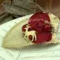 Preview: beiges Headpiece mit roten Blätter