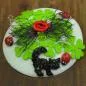Preview: kleines Hütchen mit schwarzer Glitzerkatze