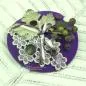 Preview: lila Headpiece mit weisser Spitze