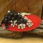 Preview: roter Fascinator mit Weintrauben Preview: roter Fascinator mit Weintrauben