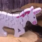 Preview: Holz Puzzle pinkes Einhorn