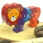 Preview: Zahlen Puzzle als bunter kleiner Löwe