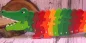 Preview: Krokodil als 3D Puzzle mit Zahlen von 1-25