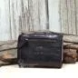 Preview: Slim Wallet Herren Portemonnaie offen mit Blick auf das Safe-Fach und die Organisation der 14 Fächer.