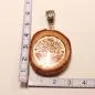Preview: Kettenanhänger Baumscheibe mit Baum des Lebens - kettenanhaenger modeschmuck holz rund scheibe lebensbaum