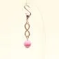 Preview: Unendlichkeits-Kettenanhänger mit rosa Korkperle & Strass - kettenanhaenger modeschmuck versilbert unendlichkeit perle rosa