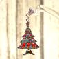 Preview: Kettenanhänger Weihnachten Christbaum bunt mit Strass Steinen