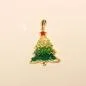 Preview: Kettenanhänger Weihnachten Weihnachtsbaum vergoldet mit Schluppe, Modeschmuck handmade chic-peppig-bunt