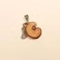 Preview: Kettenanhänger WeihnachtenNikolausstrumpf auf Holzscheibe - kettenanhaenger modeschmuck weihnachten holz scheibe socke