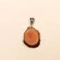 Preview: Kettenanhänger Weihnachten Holzscheibe mit Nikolausstrumpf - kettenanhaenger modeschmuck weihnachten holz scheibe socke