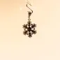 Preview: Kettenanhänger Schneeflocke Steine blau versilbert - kettenanhaenger modeschmuck weihnachten schneeflocke blau glitzer strass steine (1)