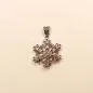 Preview: Kettenanhänger Schneeflocke Steine blau versilbert - kettenanhaenger modeschmuck weihnachten schneeflocke blau glitzer strass steine
