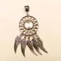 Preview: Kettenanhänger Traumfänger rund Sonne mit Flügel Metall