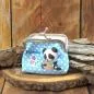 Preview: kleine Geldbörse lustiges Panda Motiv mit Blumen